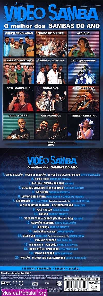 Video Samba o Melhor dos Sambas do Ano - JORGE ARAGO & ZECA PAGODINHO & ALCIONE & DUDU NOBRE & BETH CARVALHO & SORRISO MAROTO & BOKALOKA & TERESA CRIS